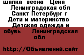 шапка  весна › Цена ­ 200 - Ленинградская обл., Санкт-Петербург г. Дети и материнство » Детская одежда и обувь   . Ленинградская обл.